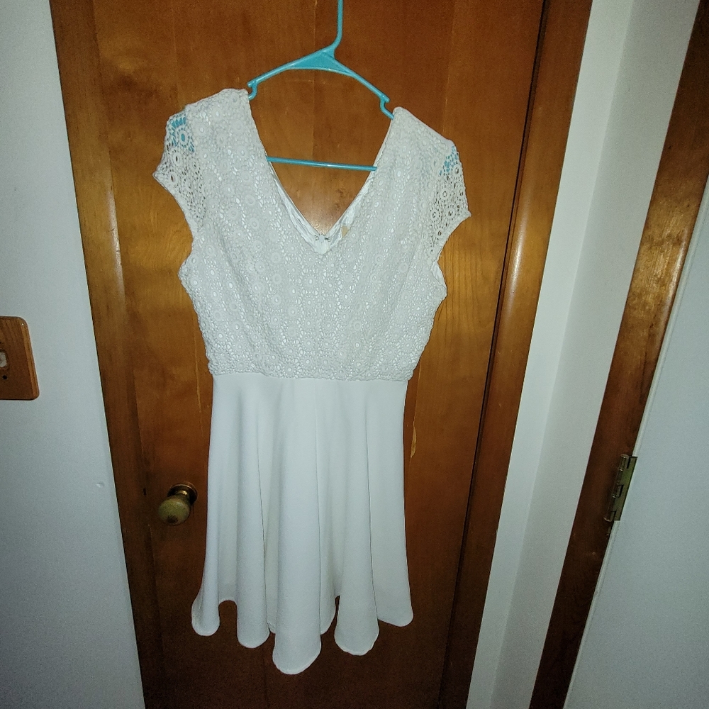 Altar'd State White Crochet Dress